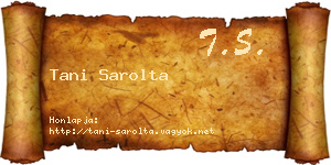 Tani Sarolta névjegykártya