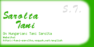 sarolta tani business card